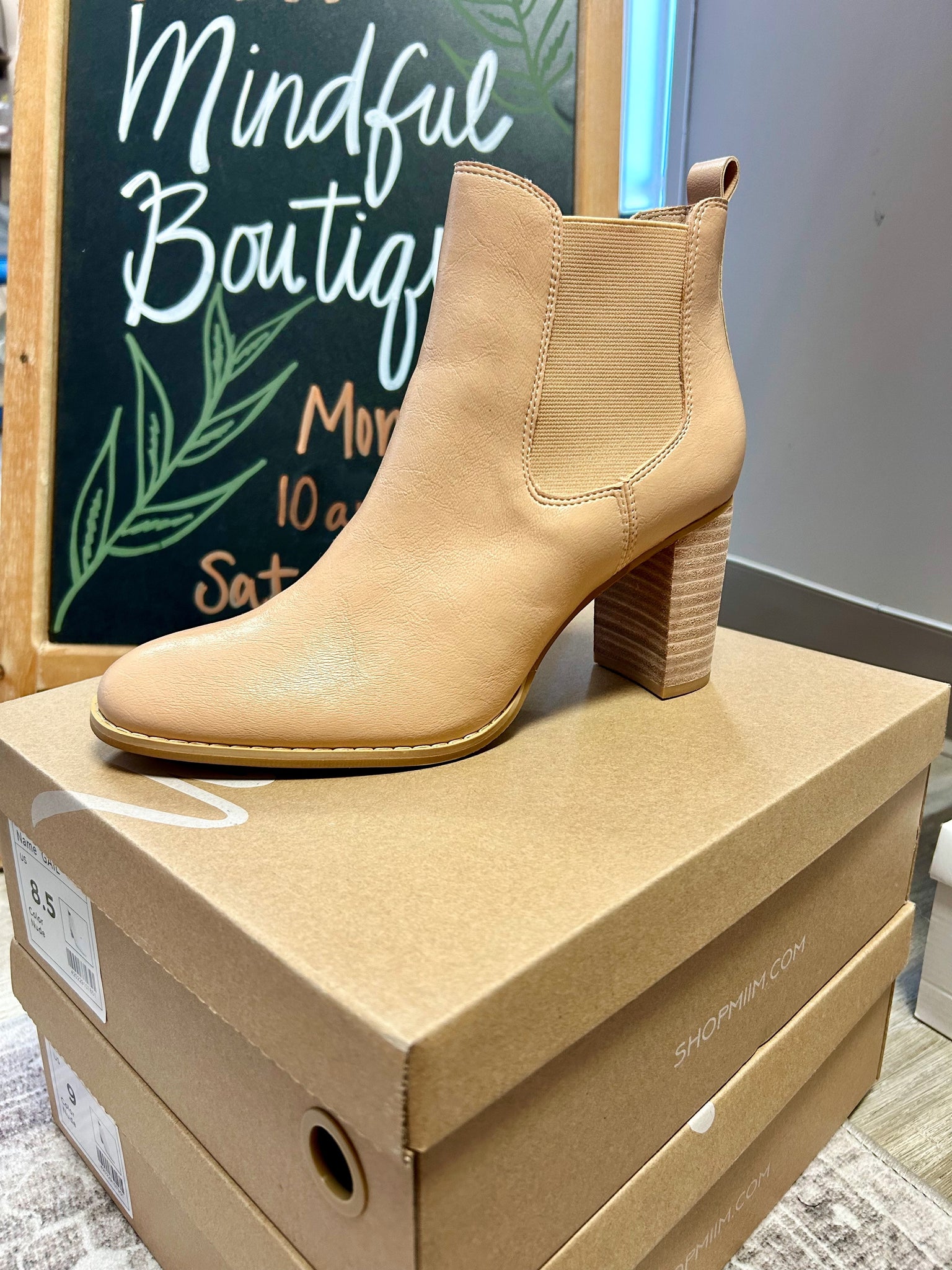 Gail nude booties